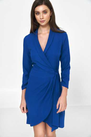 Robe bleuet avec cravate - nife  
