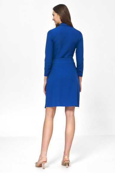 Robe bleuet avec cravate - nife  