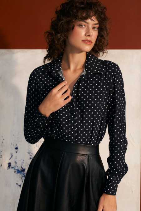 Chemise à pois en viscose - nife  