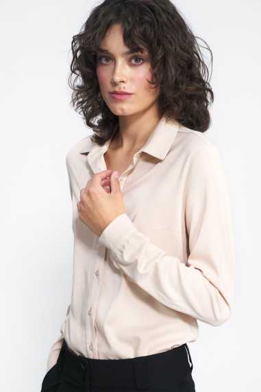 chemise beige en viscose - nife  