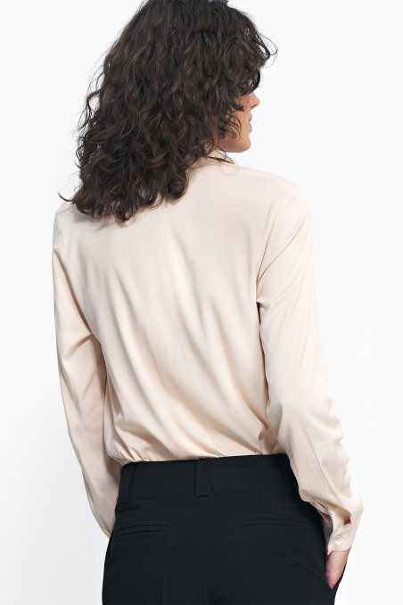 chemise beige en viscose - nife  