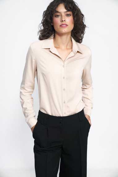 chemise beige en viscose - nife  