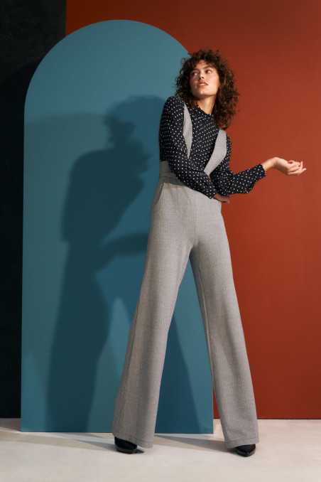 salopette à chevrons noirs - nife  