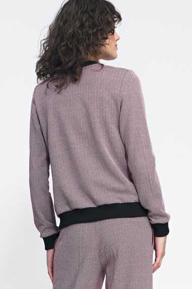 blouson aviateur à chevrons bordeaux - nife  