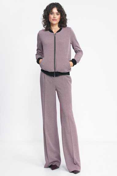 blouson aviateur à chevrons bordeaux - nife  