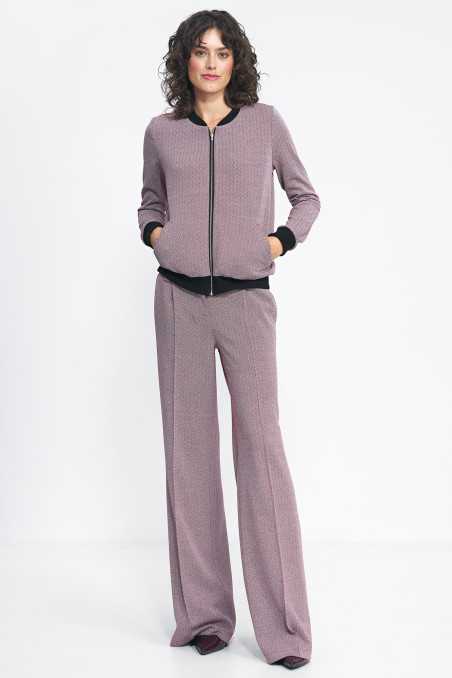 blouson aviateur à chevrons bordeaux - nife  