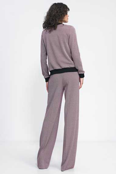 blouson aviateur à chevrons bordeaux - nife  