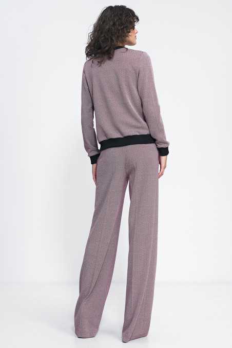 blouson aviateur à chevrons bordeaux - nife  