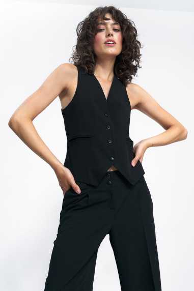 gilet de costume noir - nife  