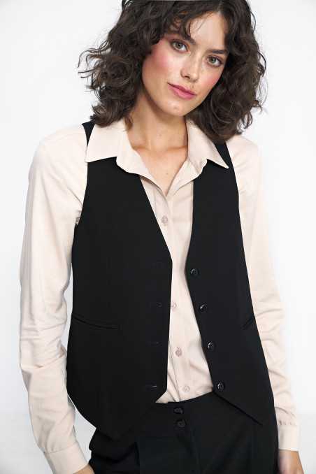 gilet de costume noir - nife  