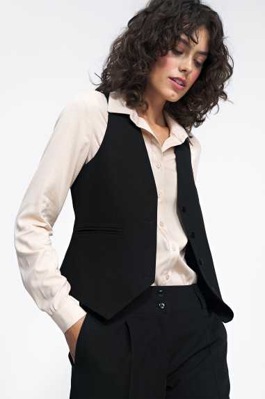 gilet de costume noir - nife  