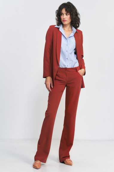 pantalon rouge à pattes d'éléphant - nife  