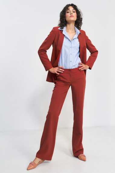 pantalon rouge à pattes d'éléphant - nife  