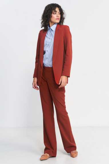 pantalon rouge à pattes d'éléphant - nife  