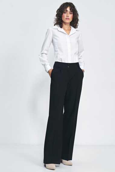 Czarne spodnie typu wide leg  