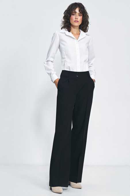 Czarne spodnie typu wide leg  