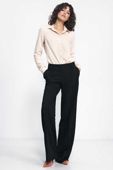 Czarne spodnie typu wide leg  