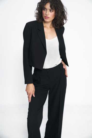 Czarne spodnie typu wide leg  