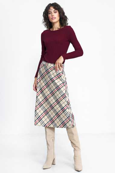 Chemisier bordeaux à manches longues - nife  