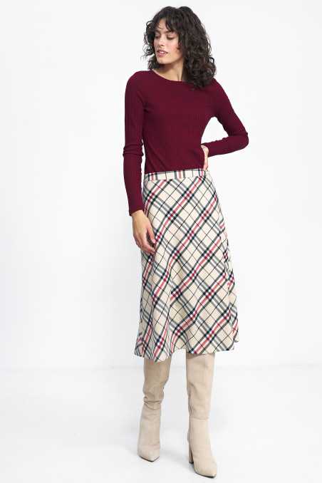 Chemisier bordeaux à manches longues - nife  