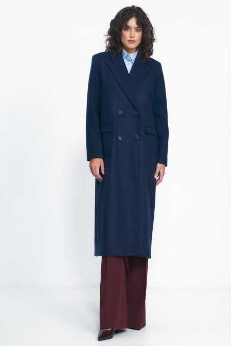 manteau bleu marine oversize - nife  