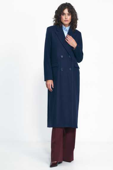 manteau bleu marine oversize - nife  