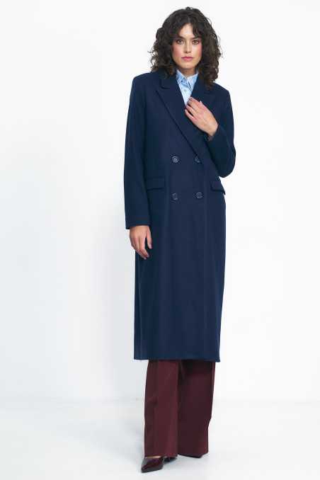 manteau bleu marine oversize - nife  