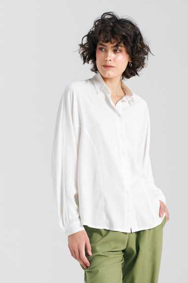 Blouse oversize à manches chauve-souris - écru - nife  