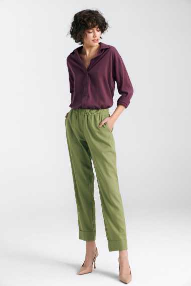 Chemise oversize en viscose - prune - nife  