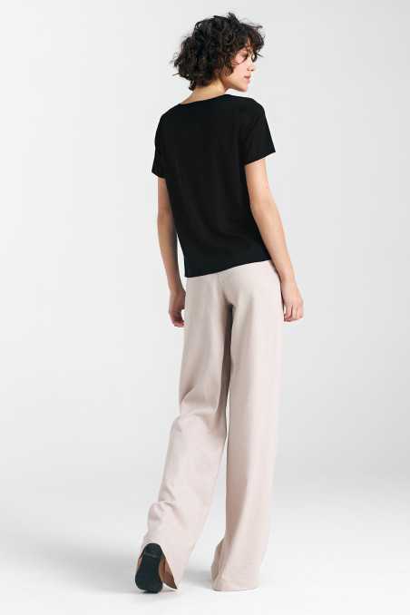 Bluzka basic z krótkim rękawem - czarny  