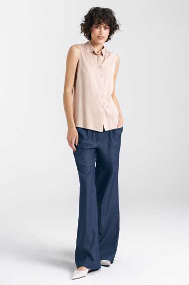 Chemisier sans manches à col - prune - nife  