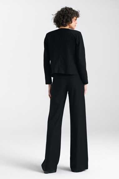 Pantalon large en lin - bleu - nife  