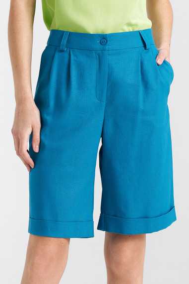 Short en lin - bleu - nife  