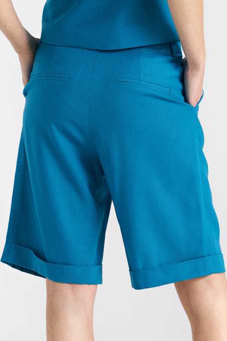 Short en lin - bleu - nife  