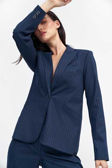 Veste classique à rayures bleu marine - nife  