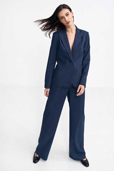 Veste classique à rayures bleu marine - nife  