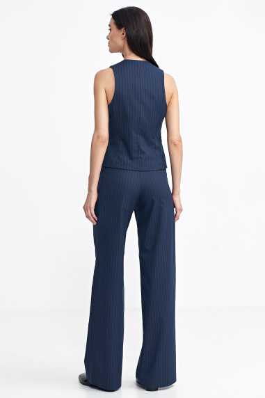 Gilet classique à rayures bleu marine - nife  