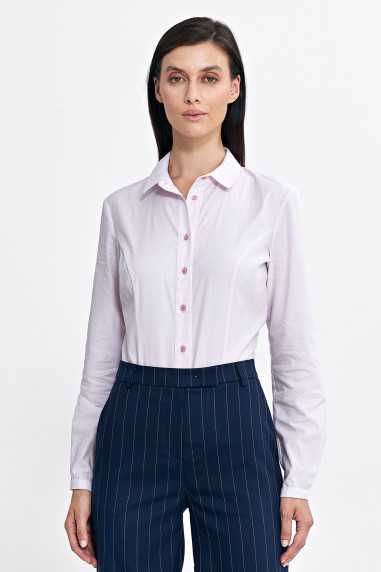 Pantalon bootcut à bouton dissimulé, finitions côtelées - beige - nife  