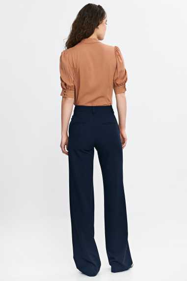 Chemisier à col lavallière - caramel - nife  