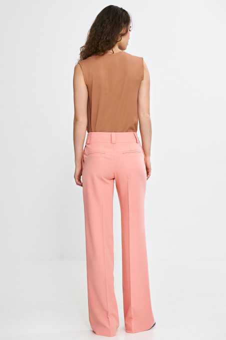 Bluzka bez rękawów, z dekoltem V - karmelowy  