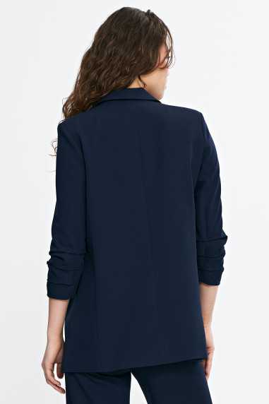 Veste à manches 3/4 plissées - bleu marine - nife  