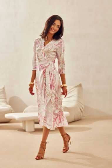 Mirella – midi dress with 3/4 sleeves 11F  