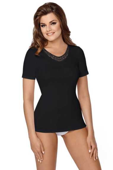 Bluzka Doris Czarna Krótki rękaw 