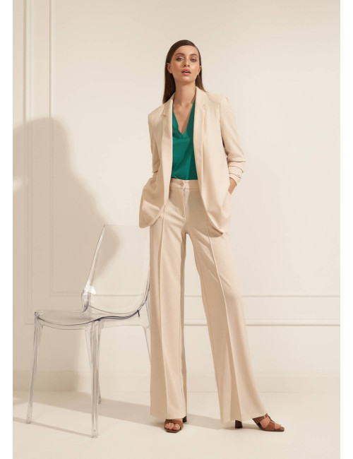 Pantalon coupe ample beige 