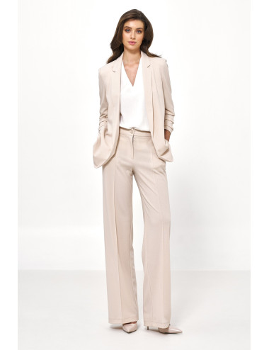 Pantalon coupe ample beige 