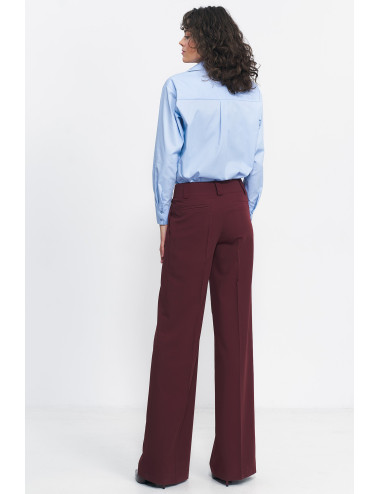 Pantalon large bordeaux 