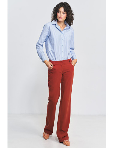 Pantalon bootcut rouge 