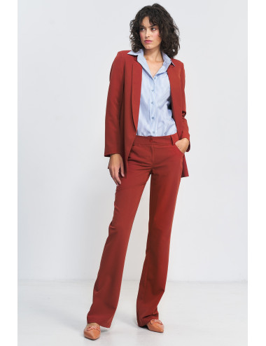 Pantalon bootcut rouge 