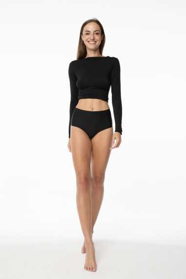 T-shirt Simple Longsleeve Czarny 