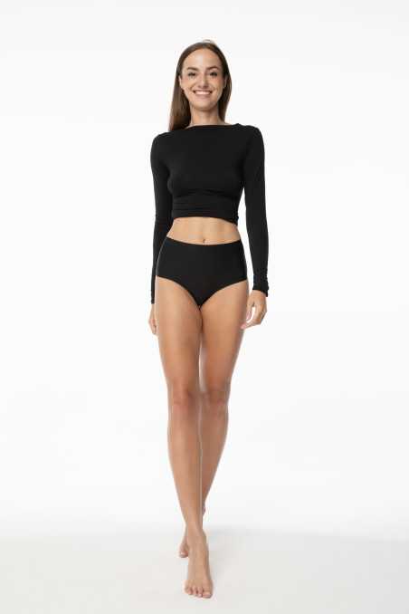 T-shirt Simple Longsleeve Czarny 